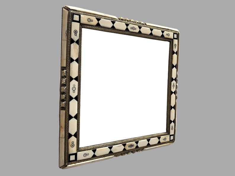 Black Mirror Square Makeup Mirror Bathroom Mirror Antique Mirror