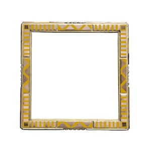 with yellow color Mirror of walnut wood Rectangular Shape Wall Hanging Glass Mirror Decorative Mirror Wall Trendy Mirror Mid Century Rustic
