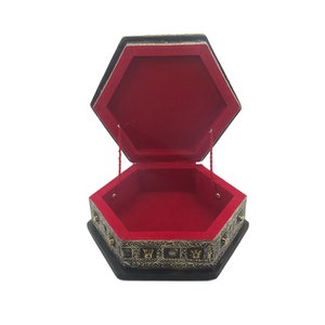 Octagonal Jewelry Organizer Box – Handmade Moroccan Design with White Copper & Bone, Ideal Gift for Birthday and Storage custom jewelry box