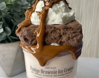 Fudge Brownie slime ~ Butter Slime ~ Fluffy Butter Slime ~ Slime Shop ~ Scented Slime ~ Sprinkles~Fluffy slime