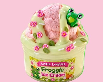 Froggie Ice Cream DIY Slime | Birthday Cake Dessert Slime