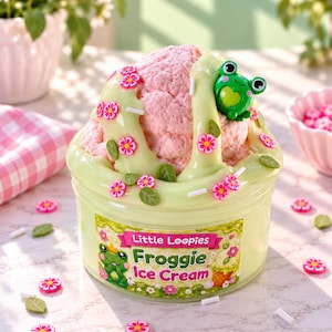 Froggie Ice Cream DIY Slime | Birthday Cake Dessert Slime