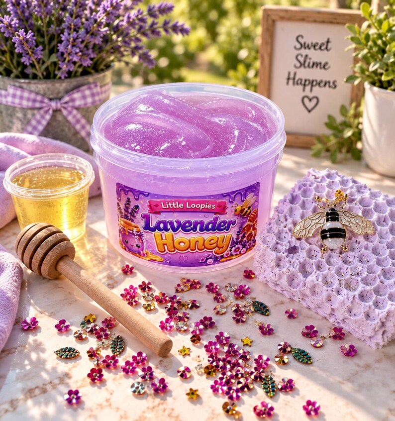 Lavender Honey DIY Slime Kit | Bee Jelly Slime Bild 1