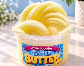 Slime helado con sabor a mantequilla congelada / Slime perfumado con aroma a miel y mantequilla