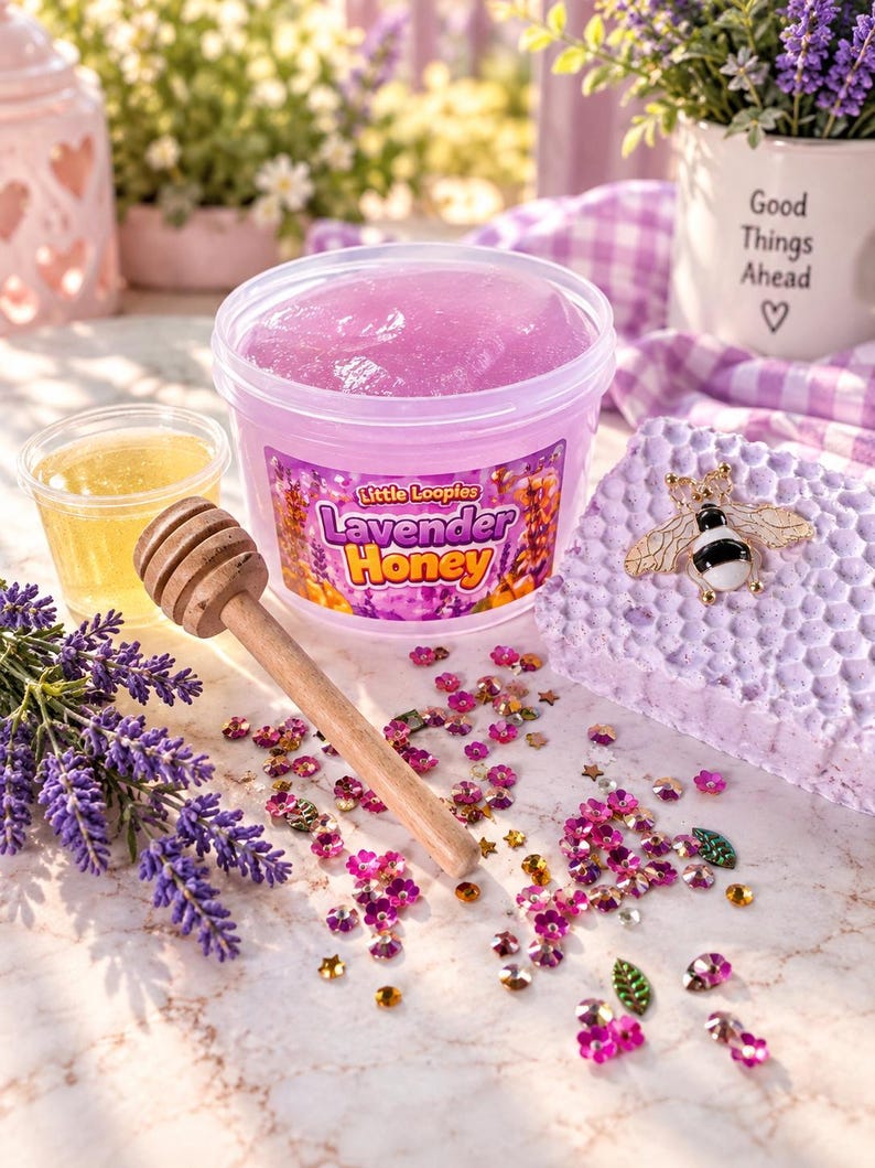 Lavender Honey DIY Slime Kit | Bee Jelly Slime Bild 3