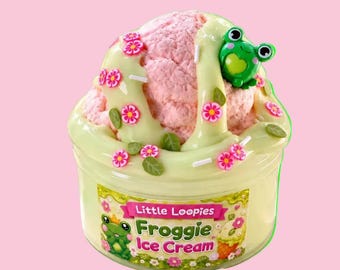 Froggie Ice Cream DIY Slime | Birthday Cake Dessert Slime