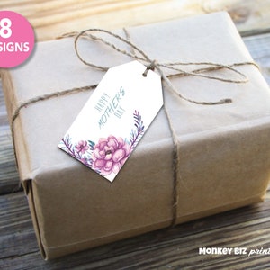 Mother&#39;s Day Gift Tags | Mother&#39;s Day Floral Designs | Mom Tags Printable | Download | Mothers Day Printable