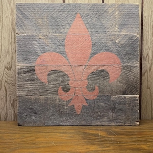 Fleur de Lis Sign Wood