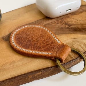 Full Grain Italian Leather Keychain, Leather Key Holder, Leather Key Chain, Leather Key Fob, Leather Keychains, Mens Leather Keychain