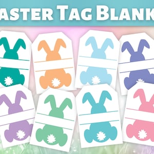 Easter Basket Gift Tag Blanks | Easter Gift Tag | Printable Easter Tag for Kids | Easter Tag Blank Template