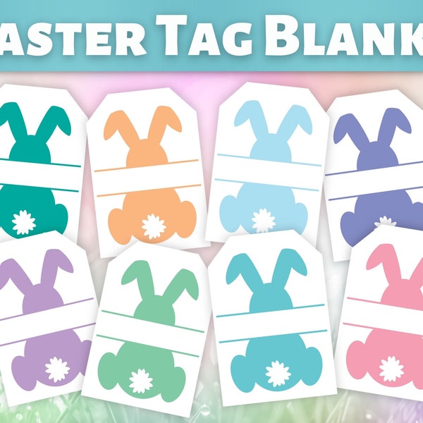 Easter Basket Gift Tag Blanks | Easter Gift Tag | Printable Easter Tag for Kids | Easter Tag Blank Template