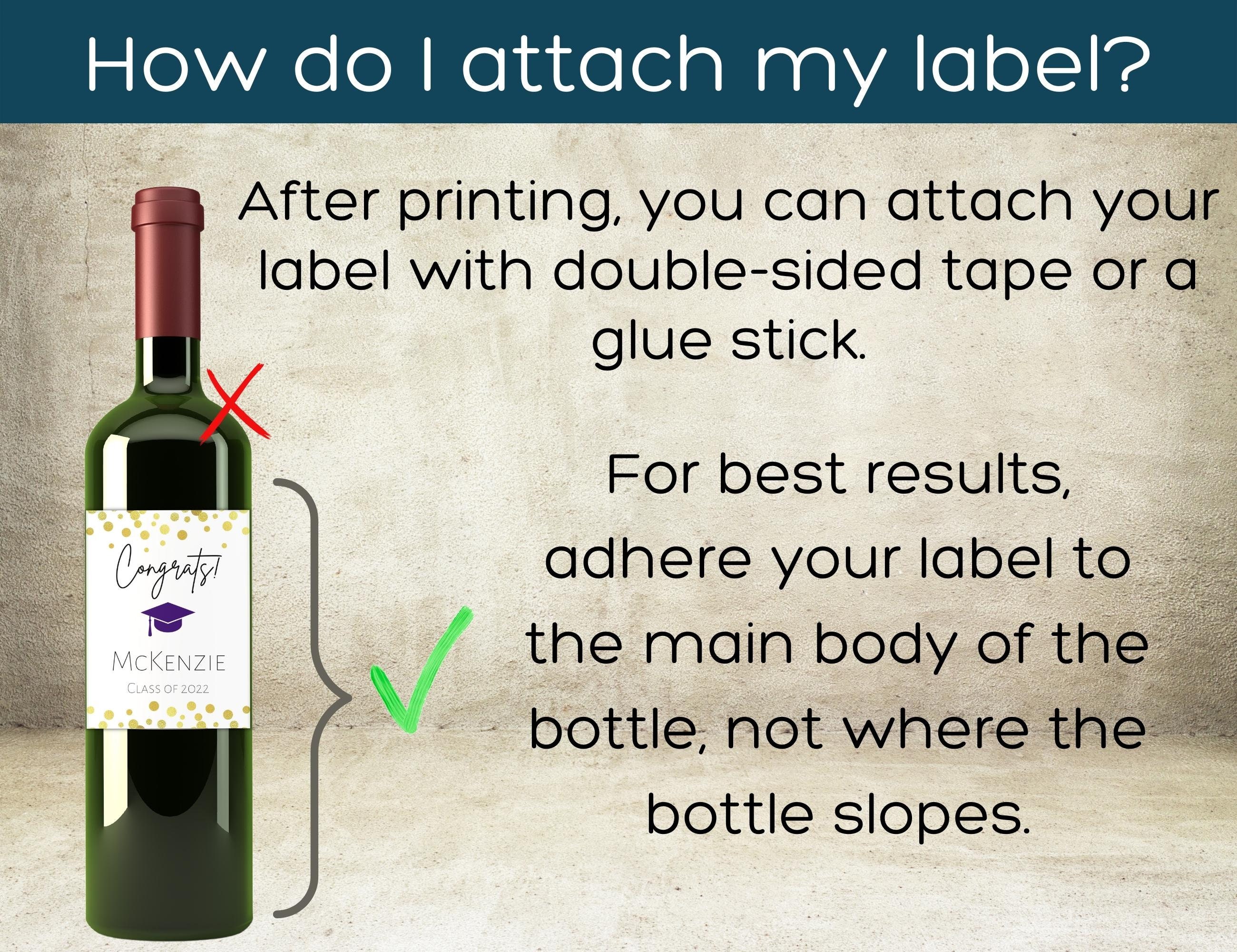Personalized Wine Label for Graduate Canva Wine Label - Etsy