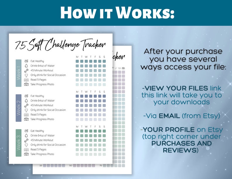 75 Soft Challenge Tracker Printable | Fitness Progress Tracker ...