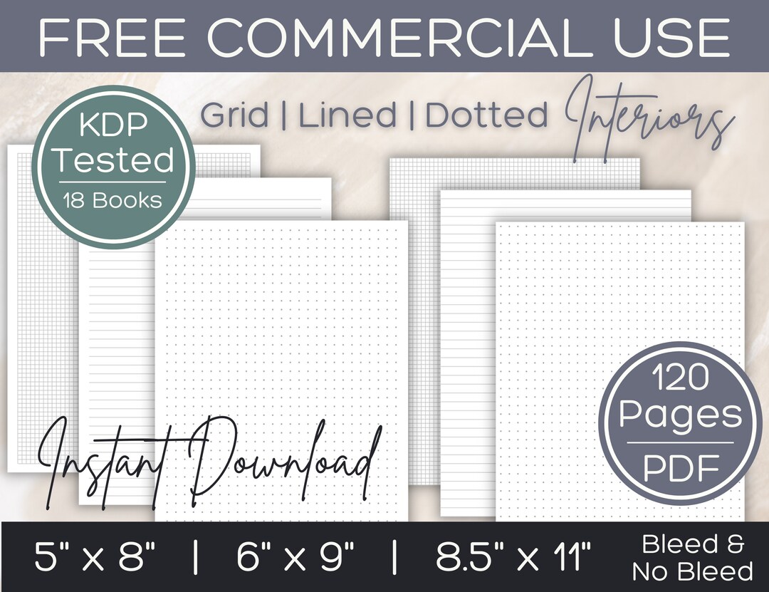 KDP Interior Bundle| Blank Pages KDP Template for Commercial Use ...