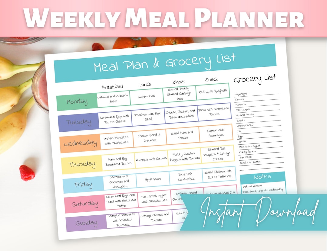 Amazon.com : Meal Planner Pad 52-Week Menu Notepad Daily