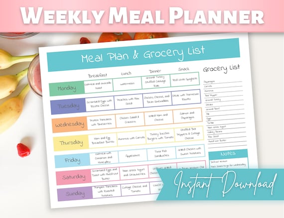 Amazon.com : Authentigo Meal Planner for Weekly Meal