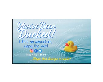 50 'You've Been Ducked' Karten Mit Gummibändern – 8,9x5,1 Cm, Regenbogen-Design