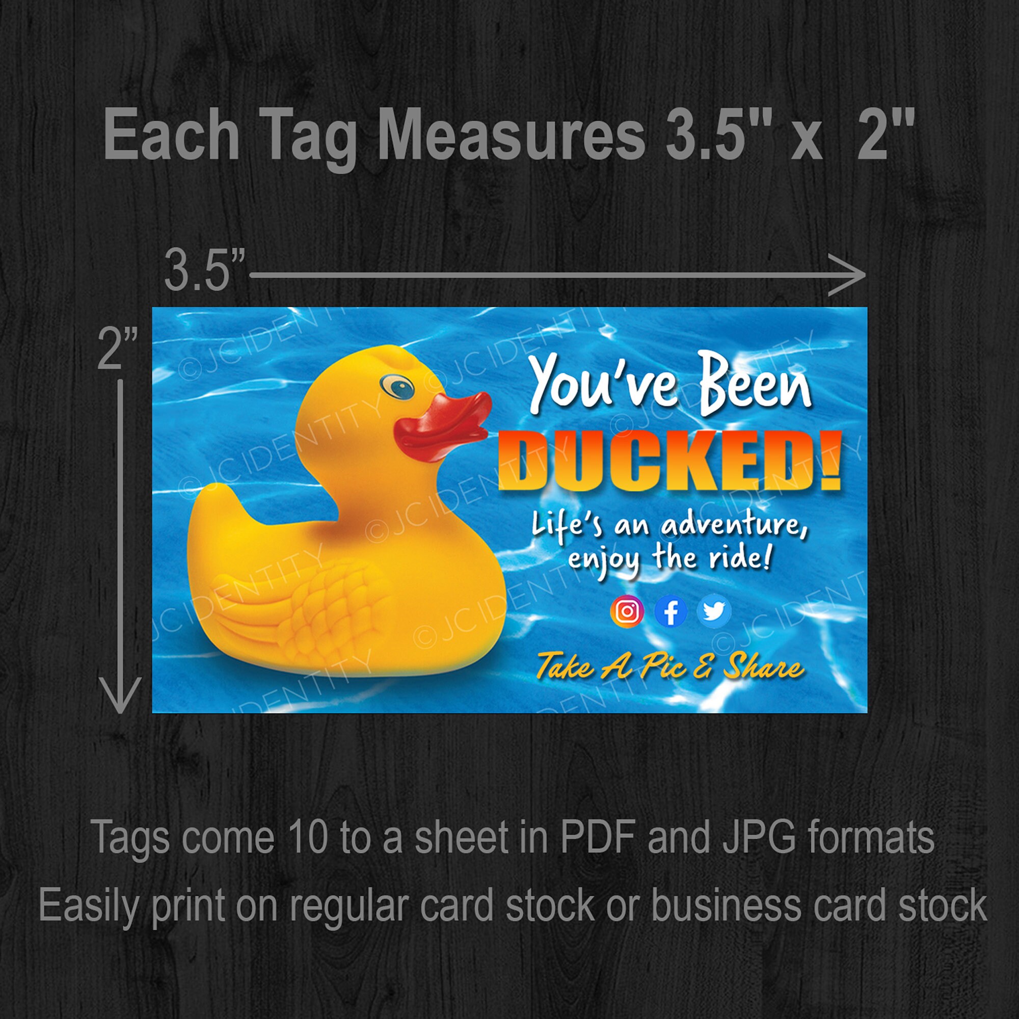 You've Been DUCKED Tags Digital Downloads Download - Etsy