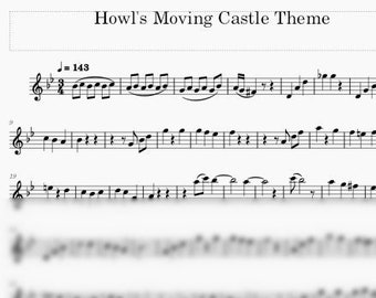 Howl's Moving Castle Theme - For Violin (SOLO)