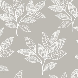 Casa Mia Stylized Leaves Vinyl Peel and Stick Wallpaper Roll (Covers 30.75 sq. ft.)