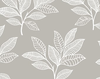 Casa Mia Stylized Leaves Vinyl Peel and Stick Wallpaper Roll (Covers 30.75 sq. ft.)