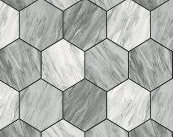 Casa Mia Hexagon Tiles Paper Non-Pasted Strippable Wallpaper Roll (Cover 56.00 sq. ft.)