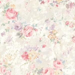 Rose Garden Paper Non-Pasted Strippable Wallpaper Roll (Cover 56.05 sq. ft.)
