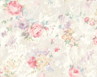Rose Garden Paper Non-Pasted Strippable Wallpaper Roll (Cover 56.05 sq. ft.)