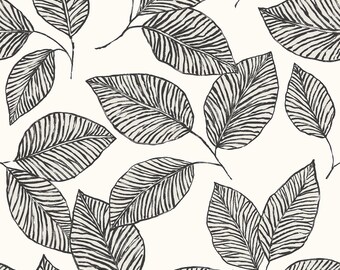 Casa Mia Foliage Wallpaper – Metallic Leaves, Wet Removable (60.75 sq. ft.)