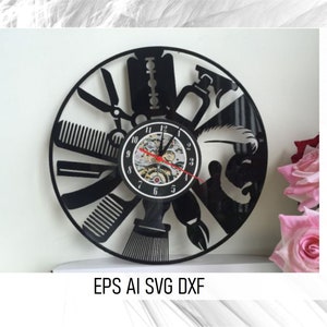 32 Music Vinyl Record Wall Clock Bundle Vector Files,Wall Clock DIY  Svg Files,Wall Decor Dxf,Laser Cutting Files Vinyl Clocks,
