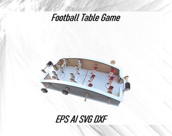 Laser Cut Football Table Game DIY Kit Vector Files Ai Eps Cdr Dxf Svg,Instant Download Soccer Table Game Digital Templates for CNC Machine
