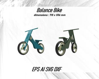 Wooden Balance Bike Laser Cut Vector files,DIY Wooden bicycle SVG,Kids First Bicycle Ai,Instant download,Toddler bike CNC files,Toddler gift