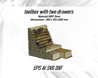 Paquete de 12 cajas con tapa abatible de diferentes tamaños, archivos SVG cortados con láser, archivos vectoriales para corte láser de madera, cajas de herramientas para almacenamiento, archivos vectoriales CNC.