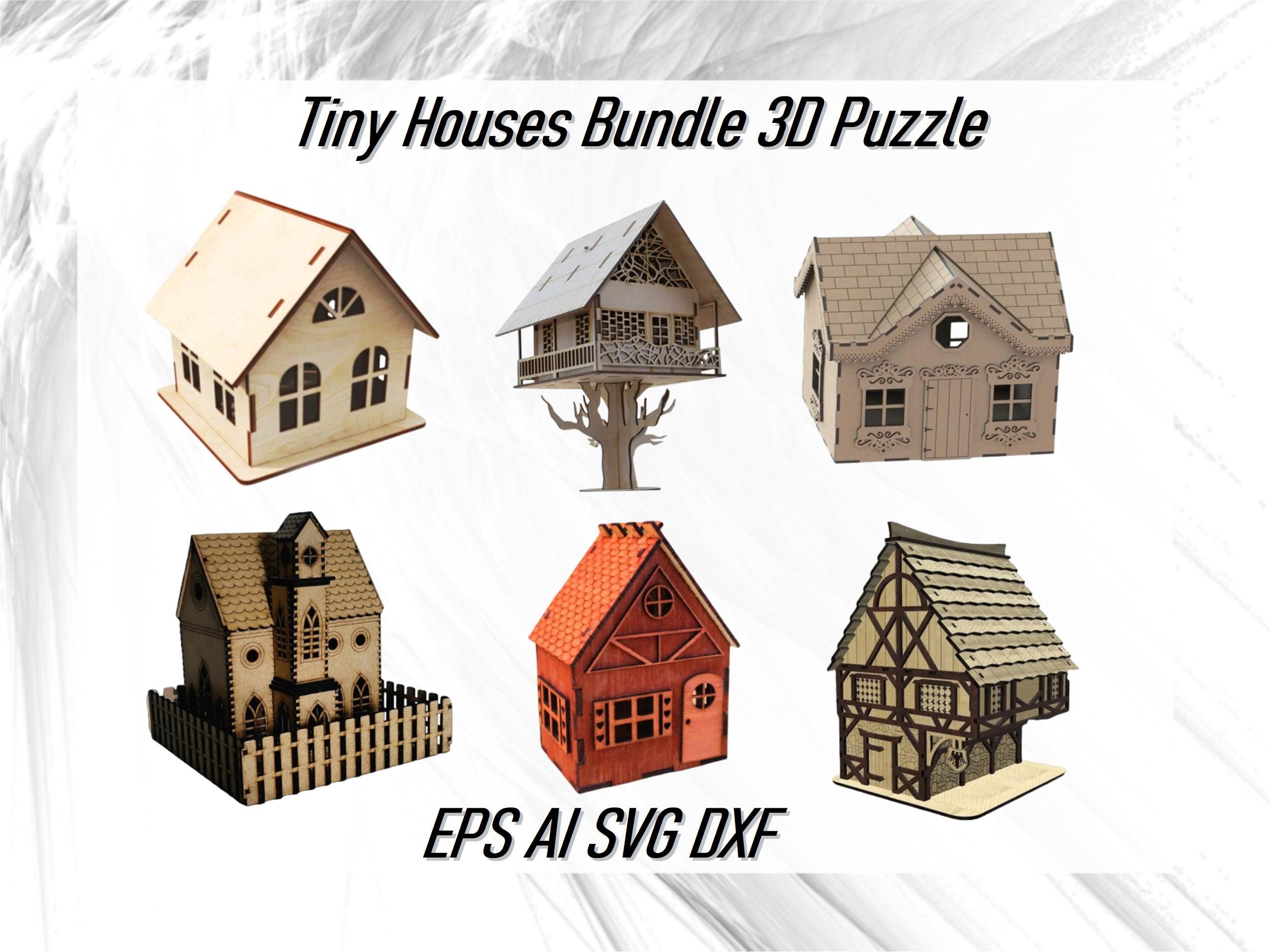 3d wooden house kit - Etsy België, image size:2500x1875
