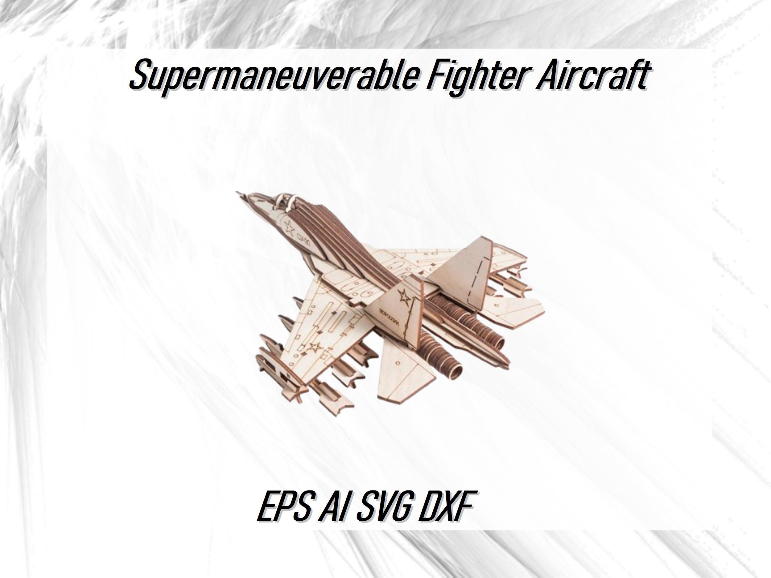 Jet File Fighter Aircraft 3D Model SVG DXF Cdr,soviet Supermaneuverable Jet ...