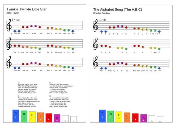 xylophone songs with notes