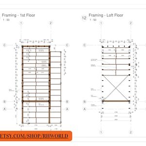 Pode incluir: Um desenho arquitet&ocirc;nico em preto e branco de um plano de estrutura de uma casa. O desenho mostra a estrutura do piso t&eacute;rreo e do s&oacute;t&atilde;o. O desenho &eacute; etiquetado com dimens&otilde;es em mil&iacute;metros. O desenho &eacute; intitulado "Estrutura - Piso t&eacute;rreo" e "Estrutura - S&oacute;t&atilde;o".