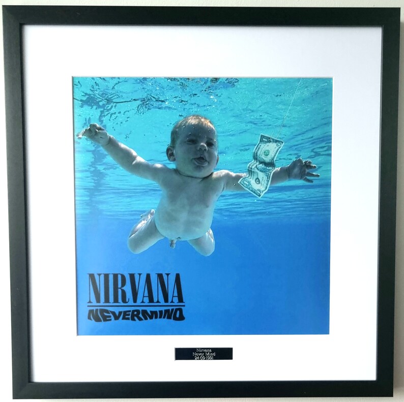 Nirvana Nevermind Framed Album Cover PRINT image 1