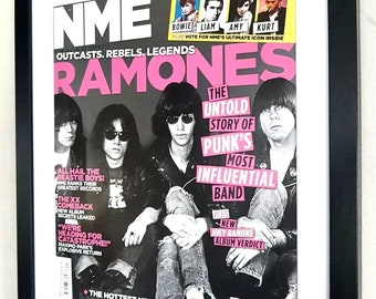 Ramones Framed Original 2012 NME Cover-With Acid Free Mount/Metal Plaque-Own a piece of HISTORY