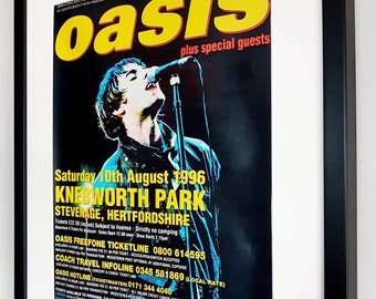 Oasis Framed Knebworth Print-Liam Gallagher-Definitely Maybe-Live Forever
