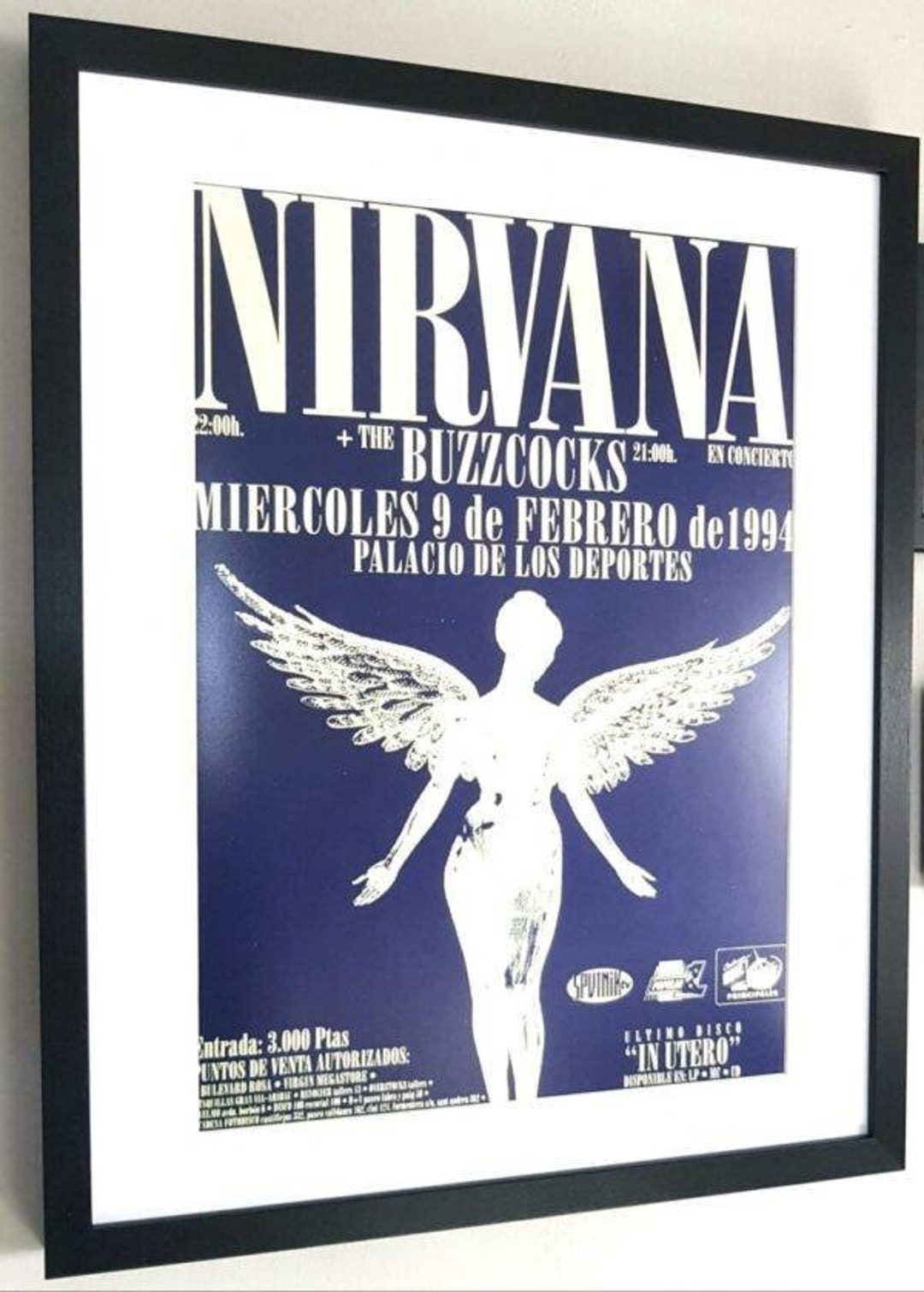 Nirvana Framed Tour Poster Kurt Cobain - Etsy