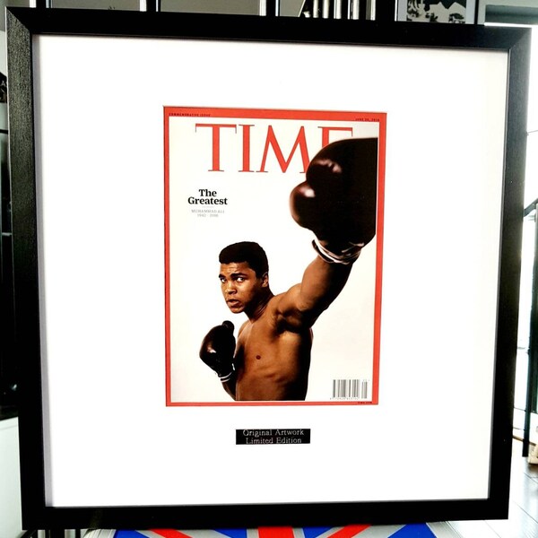 Muhammad Ali luxury framed ORIGINAL Time Magazine Cover.