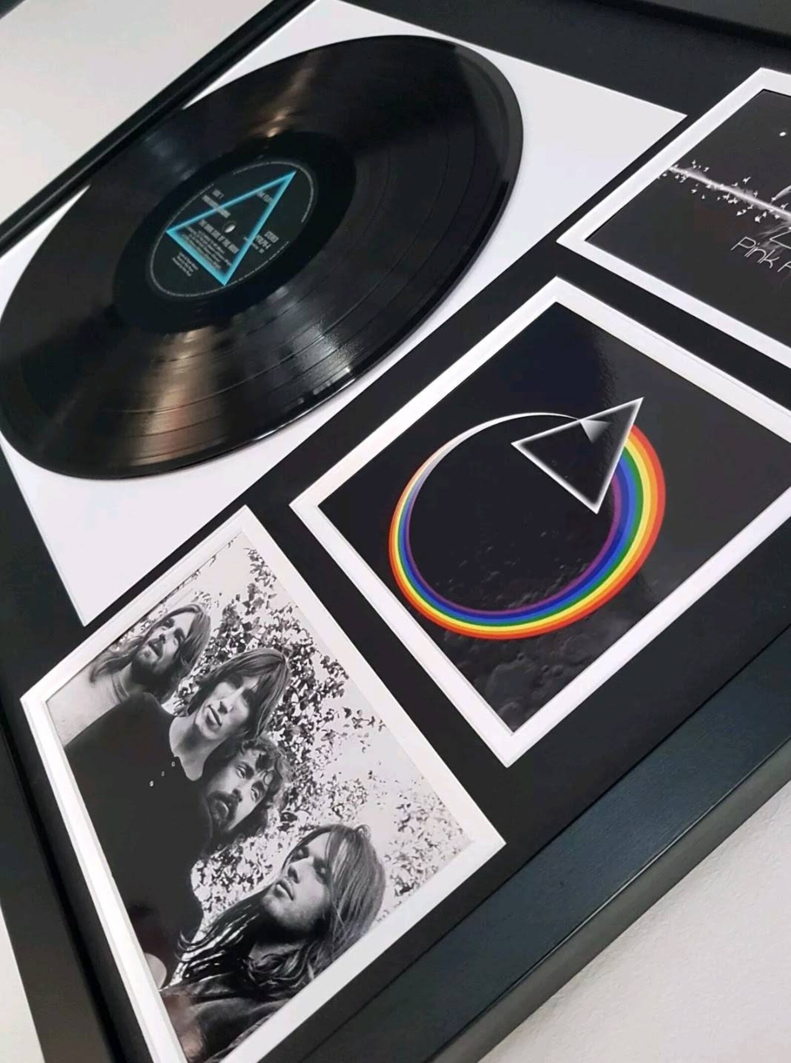 Pink Floyd Framed Dark Side of the Moon Genuine Vinyl Album-limited ...