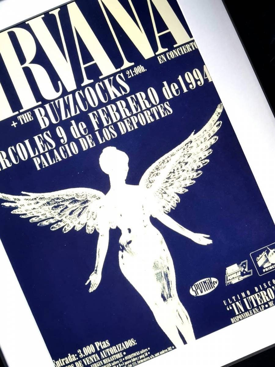 Nirvana Framed Tour Poster Kurt Cobain - Etsy