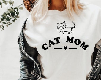 Cat Mom Shirt, Pet Lover Gift, Unisex Jersey Tee