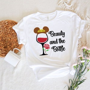 Beauty and The Bottle Shirt, Princess Drinking Shirt, Wine Princess Shirt, Food And Wine Festival Shirt, Gift for women Shirt, Wine Tee