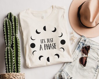 Moon Phases Shirt, Astrology Tee, Lunar Cycle Gift