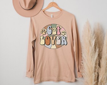 Cat Lover Long Sleeve T-Shirt, Gift for Cat Mama