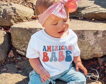Retro American Babe Shirt, Fourth Of July, Mommy and Me