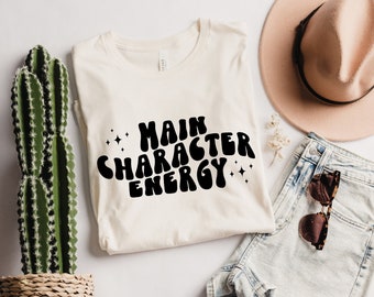 Main Character Energy Shirt: Bookish Aesthetic, Dark Academia Tee